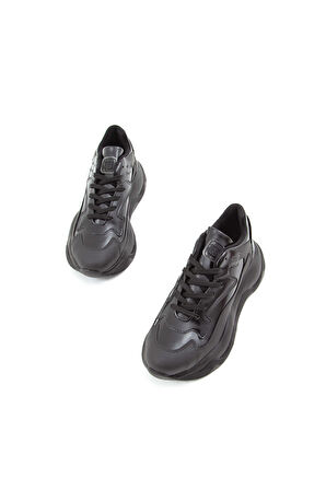 Tamer Tanca Kadın Vegan Siyah Sneakers & Spor Ayakkabı 758 105491 BN AYK SK22/23 SIYAH/SYH RGN