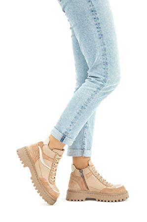 Tamer Tanca Kadın Vegan Camel Casual Bot 937 22511-13 BN BOT SK22/23 CML SUET/CML TBN