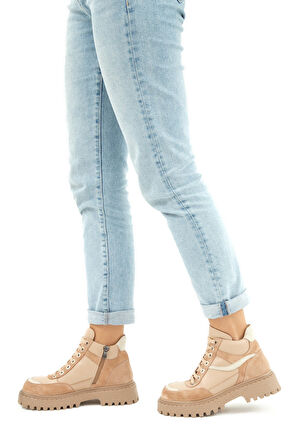 Tamer Tanca Kadın Vegan Camel Casual Bot 937 22511-13 BN BOT SK22/23 CML SUET/CML TBN