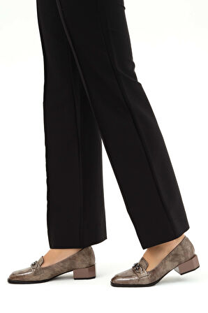 Tamer Tanca Kadın Hakiki Deri Vizon Rugan Loafer Ayakkabı 923 442 BN AYK SK22/23 VIZON KRSK RGN