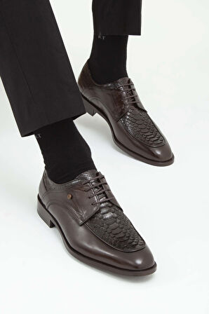 Tamer Tanca Erkek Hakiki Deri Kahverengi Klasik Ayakkabı 183 19504 ERK AYK SK22/23 KHV BFL/KHV PTN