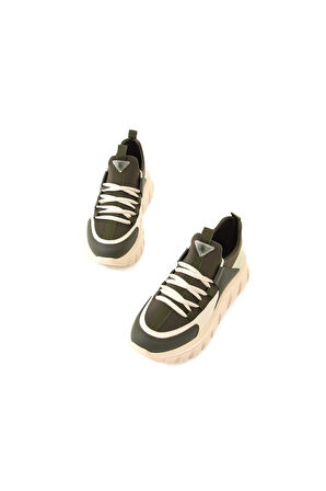 Tamer Tanca Kadın Vegan Haki Sneakers & Spor Ayakkabı 758 105505 BN AYK SK22/23 HAKI/KREM