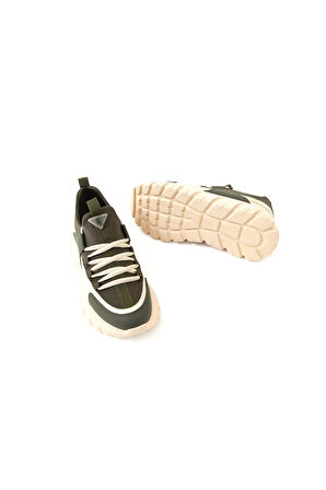 Tamer Tanca Kadın Vegan Haki Sneakers & Spor Ayakkabı 758 105505 BN AYK SK22/23 HAKI/KREM