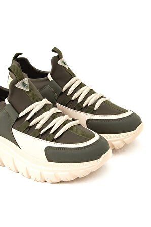 Tamer Tanca Kadın Vegan Haki Sneakers & Spor Ayakkabı 758 105505 BN AYK SK22/23 HAKI/KREM