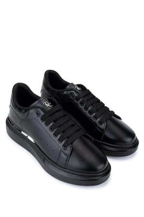 Tamer Tanca Erkek Vegan Siyah Sneakers & Spor Ayakkabı 804 642 ERK AYK SK22/23 SIYAH