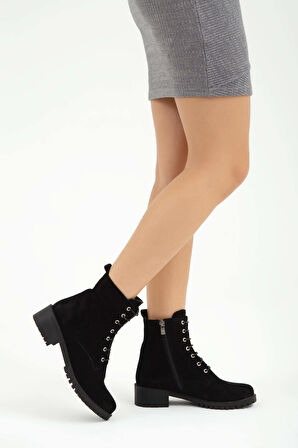 Tamer Tanca Kadın Hakiki Deri Siyah Casual Bot 33 TNC1996 BN BOT SK22/23 SIYAH YARMA