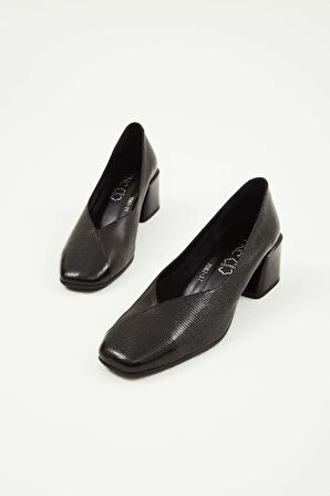 Tamer Tanca Kadın Hakiki Deri Siyah Topuklu Ayakkabı 33 2441289-2 BN AYK Y23 SIYAH IGN