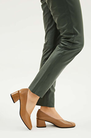 Tamer Tanca Kadın Hakiki Deri Vizon Topuklu Ayakkabı 33 2441289-2 BN AYK Y23 VIZON IGN