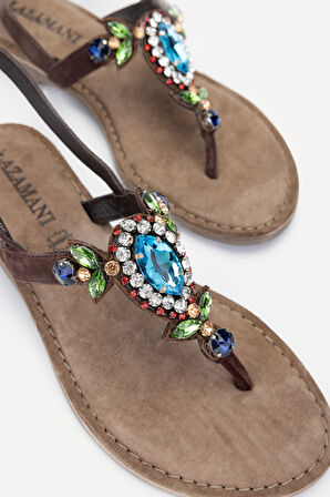 Valmenti Serila Kadın Kahverengi Deri Sandalet 461 75357 BN SNDLT Y23