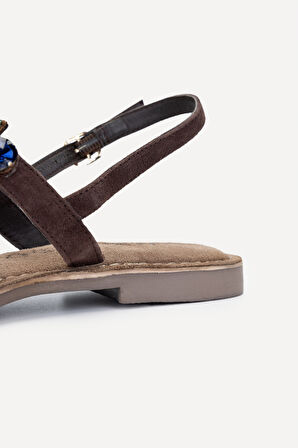 Valmenti Serila Kadın Kahverengi Deri Sandalet 461 75357 BN SNDLT Y23