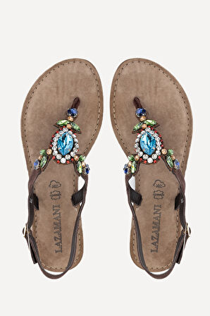 Valmenti Serila Kadın Kahverengi Deri Sandalet 461 75357 BN SNDLT Y23