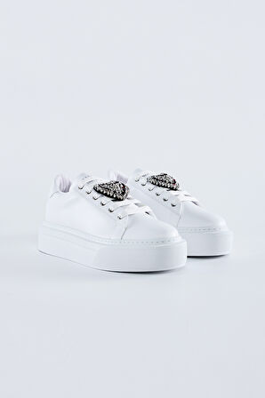 Valmenti Nicolina Kadın Beyaz Vegan Sneakers & Spor Ayakkabı 804 9509 BN AYK Y23