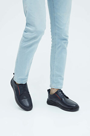 Tamer Tanca Erkek Hakiki Deri Lacivert Sneakers & Spor Ayakkabı 381 17459 ERK AYK Y23 LACIVERT