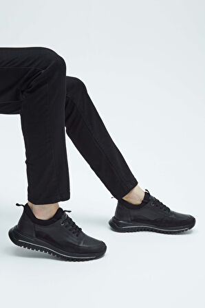 Tamer Tanca Erkek Hakiki Deri Siyah Sneakers & Spor Ayakkabı 381 17468 ERK AYK Y23 SIYAH