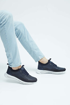 Tamer Tanca Erkek Hakiki Deri Lacivert Sneakers & Spor Ayakkabı 381 17468 ERK AYK Y23 LACI BENFICA