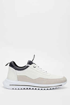 Tamer Tanca Erkek Hakiki Deri Beyaz Sneakers & Spor Ayakkabı 381 17468 ERK AYK Y23 BYZ NBK/BYZ BNFC