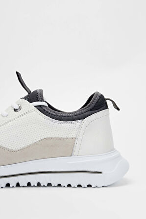 Tamer Tanca Erkek Hakiki Deri Beyaz Sneakers & Spor Ayakkabı 381 17468 ERK AYK Y23 BYZ NBK/BYZ BNFC