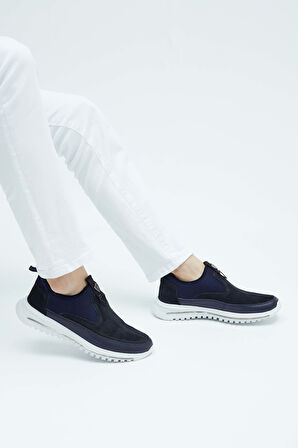Tamer Tanca Erkek Hakiki Deri Lacivert Sneakers & Spor Ayakkabı 381 17469 ERK AYK Y23 LACIVERT