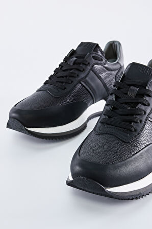 Valmenti Gireldo Erkek Siyah Deri Sneakers & Spor Ayakkabı 839 4843 ERK AYK Y23