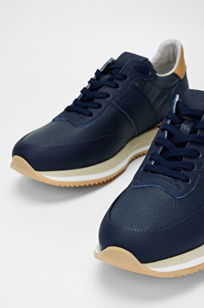 Valmenti Gireldo Erkek Lacivert Deri Sneakers & Spor Ayakkabı 839 4843 ERK AYK Y23
