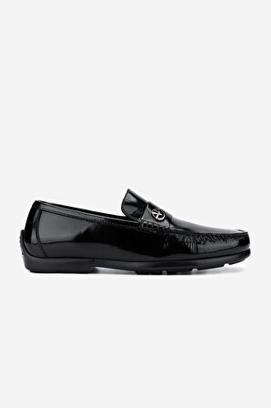 VALENTINO Erkek Hakiki Deri Siyah Loafer Ayakkabı 667 2085 ERK AYK Y23 BLACK