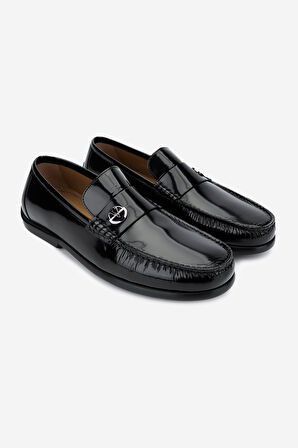 VALENTINO Erkek Hakiki Deri Siyah Loafer Ayakkabı 667 2085 ERK AYK Y23 BLACK