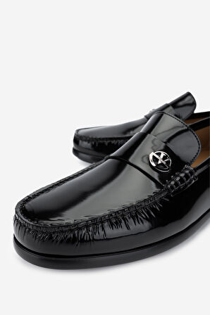 VALENTINO Erkek Hakiki Deri Siyah Loafer Ayakkabı 667 2085 ERK AYK Y23 BLACK