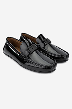 VALENTINO Erkek Hakiki Deri Siyah Loafer Ayakkabı 667 2056 ERK AYK Y23 BLACK