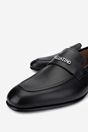 VALENTINO Erkek Hakiki Deri Siyah Loafer Ayakkabı 667 20171 ERK AYK Y23 BLACK LEATHER