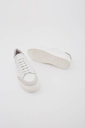 Tamer Tanca Kadın Hakiki Deri Beyaz Sneakers & Spor Ayakkabı 957 35122 BN AYK Y23 BEYAZ KMBN