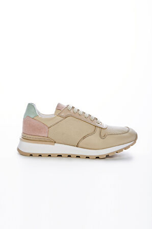 Valmenti Rita Kadın Bej Hakiki Deri Sneakers & Spor Ayakkabı 957 37425 BN AYK Y23