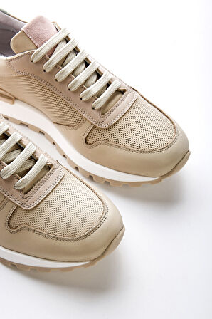 Valmenti Rita Kadın Bej Hakiki Deri Sneakers & Spor Ayakkabı 957 37425 BN AYK Y23