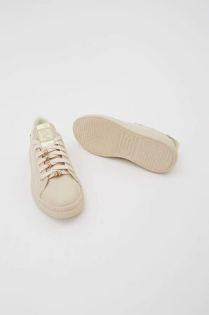 Tamer Tanca Kadın Vegan Bej Sneakers & Spor Ayakkabı 817 M1991-5 BN AYK Y23 BEJ CILT