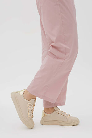 Tamer Tanca Kadın Vegan Bej Sneakers & Spor Ayakkabı 817 M1991-5 BN AYK Y23 BEJ CILT