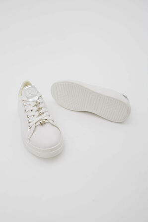 Tamer Tanca Kadın Vegan Beyaz Sneakers & Spor Ayakkabı 817 M1991-5 BN AYK Y23 BEYAZ CILT