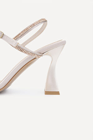 Valmenti Marissa Kadın Vizon Saten Vegan Topuklu Sandalet 292 6009 BN SNDLT Y23