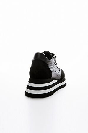 Valmenti İrene Kadın Siyah Hakiki Deri Sneakers & Spor Ayakkabı 935 1820-4 BN AYK Y23
