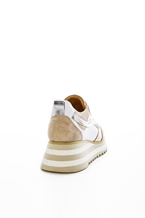 Valmenti Lucia Kadın Bej Hakiki Deri Sneakers & Spor Ayakkabı 935 1820-3 BN AYK Y23