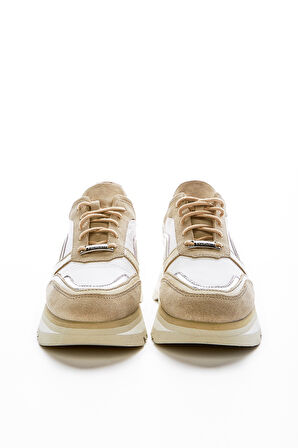Valmenti Lucia Kadın Bej Hakiki Deri Sneakers & Spor Ayakkabı 935 1820-3 BN AYK Y23