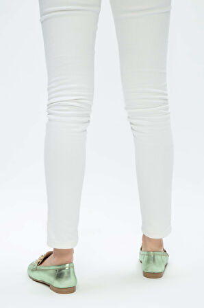 Tamer Tanca Kadın Hakiki Deri Yeşil Loafer Ayakkabı 961 55 BN AYK Y23 YESIL