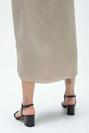 Tamer Tanca Kadın Vegan Siyah Rugan Topuklu Sandalet 292 02-1732 BN SNDLT Y23 SIYAH RGN