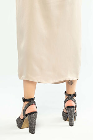 Tamer Tanca Kadın Vegan Siyah Topuklu Ayakkabı 964 932 BN SNDLT Y23 SIYAH