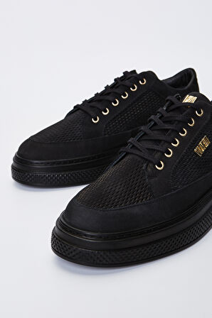 Valmenti Nathan Erkek Siyah Nubuk Hakiki Deri Sneakers & Spor Ayakkabı 352 18305 ERK AYK Y23