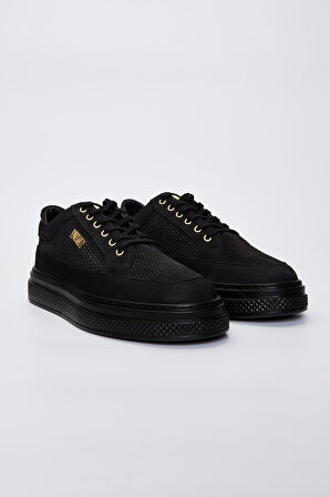 Valmenti Nathan Erkek Siyah Nubuk Hakiki Deri Sneakers & Spor Ayakkabı 352 18305 ERK AYK Y23