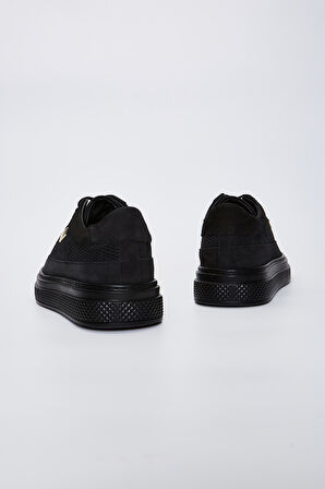 Valmenti Nathan Erkek Siyah Nubuk Hakiki Deri Sneakers & Spor Ayakkabı 352 18305 ERK AYK Y23
