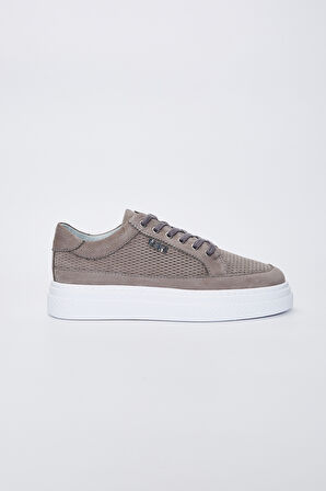 Valmenti Nathan Erkek Gri Nubuk Hakiki Deri Sneakers & Spor Ayakkabı 352 18305 ERK AYK Y23