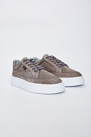 Valmenti Nathan Erkek Gri Nubuk Hakiki Deri Sneakers & Spor Ayakkabı 352 18305 ERK AYK Y23