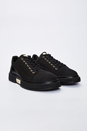 Valmenti Livio Erkek Siyah Nubuk Hakiki Deri Sneakers & Spor Ayakkabı 352 18004 ERK AYK Y23
