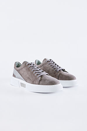 Valmenti Livio Erkek Gri Nubuk Hakiki Deri Sneakers & Spor Ayakkabı 352 18004 ERK AYK Y23