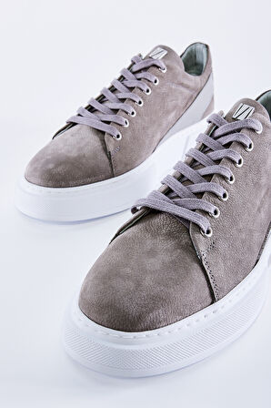 Valmenti Livio Erkek Gri Nubuk Hakiki Deri Sneakers & Spor Ayakkabı 352 18004 ERK AYK Y23